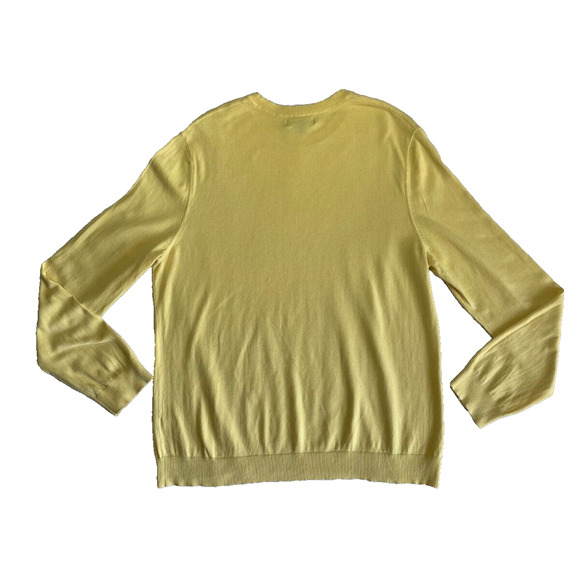 Banana Republic Men’s Yellow Cotton Cashmere Crew Neck Sweater Size XL - Picture 2 of 8
